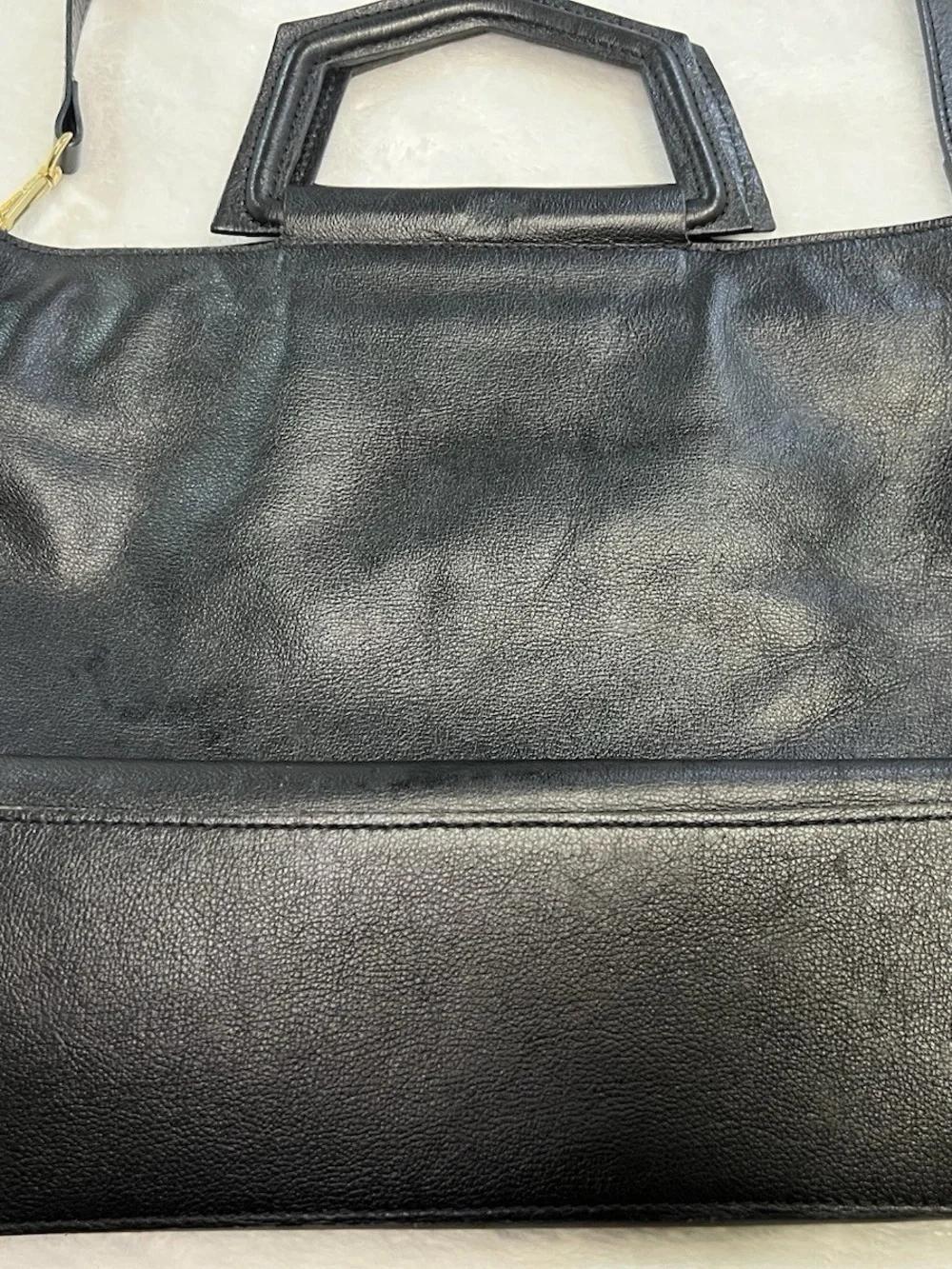 Classic Black Structured Tote Bag